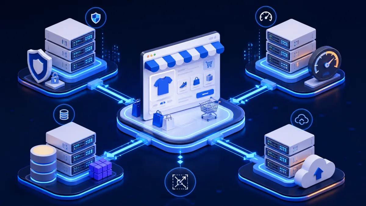 Ein Shopware Storefront ist für einen praxisnahen Anbietervergleich mit vier Managed-Hosting-Plattformen verbunden.
