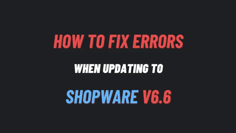 Häufige Fehler beim Update eines Shopware-Projekts auf Version 6.6 beheben.