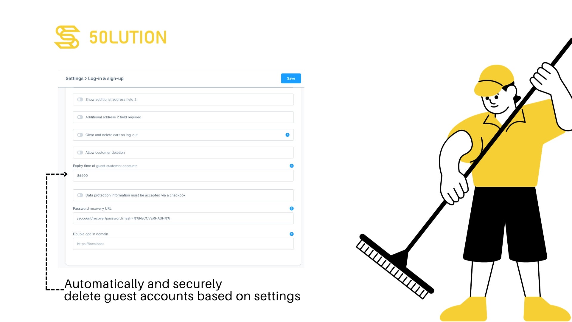 Automatically Clean Up Guest Accounts Shopware 6 Einstellungen Screenshot